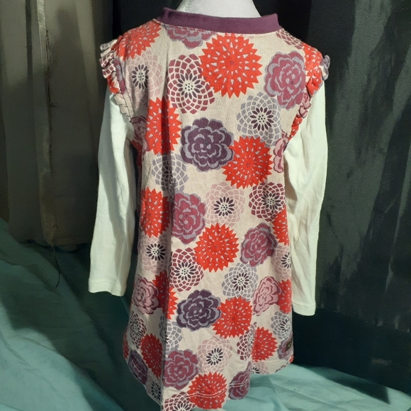 NWOT Tea Pink w/ Purple & Red Flowers Dress - Picture 4 of 5